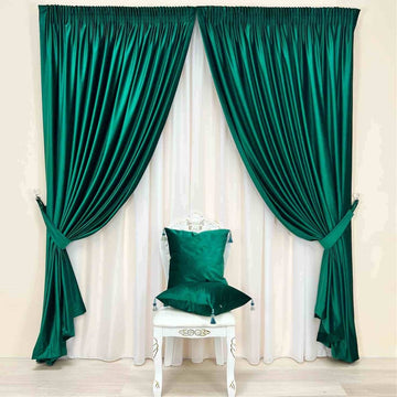 Draperie Catifea Blackout 80% Verde Smarald -cu Rejansa (1 Bucata)