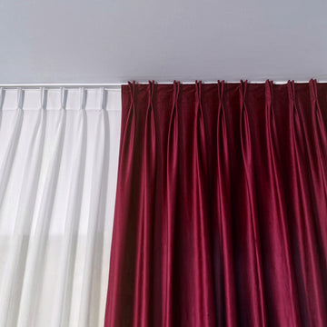 Draperie Catifea Grena blackout 80% cu rejansa si pliuri duble incluse (1 Bucata)