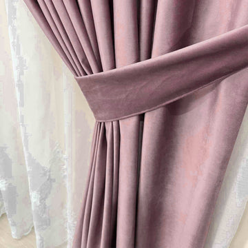 Draperie de Catifea Blackout 80%  Rose - Prindere cu Rejansa (1 Bucata)