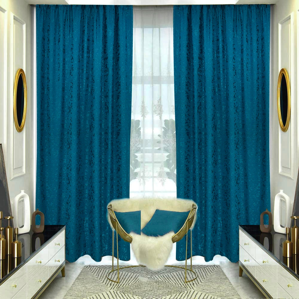 Draperie Color Star de Stofa Semi-Opaca albastru inchis- cu Rejansa (1 Bucata)