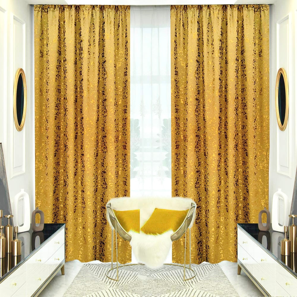 Draperie Color Star de Stofa Semi-Opaca Galben cu Rejansa (1 Bucata)