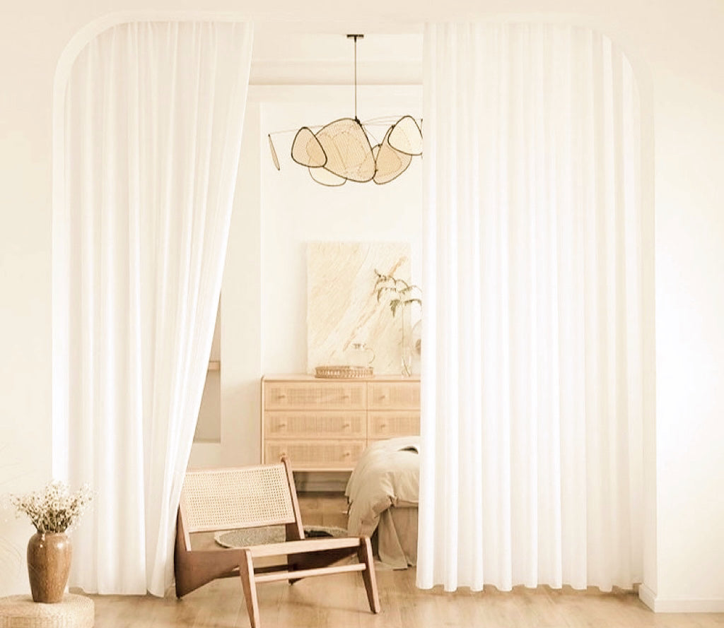 Cream Curtain Triple Voile Fluid Texture - Закрепване с Rejance (1 брой)