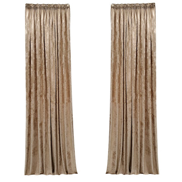 Draperie Catifea 3D Luxury ice velvet Blackout 90% Beige - cu Rejansa (1 Bucata )